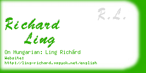 richard ling business card